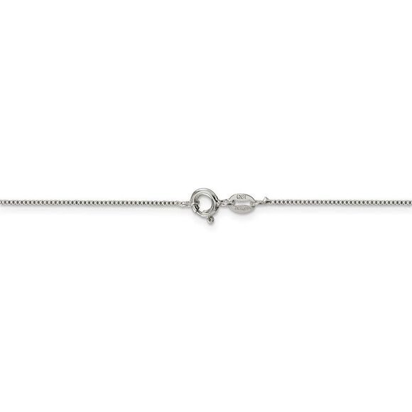 0.8mm, Sterling Silver, Solid Box Chain Necklace, 16 Inch - Picture 4 of 8